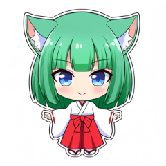 猫耳巫女のかおりちゃんの毎日スタンプ