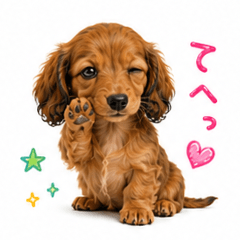 Cute & Playful Dachshund Summer Stickers