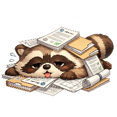 Raccoon fighting for survival