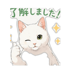 White Cat - Everyday Life Stickers