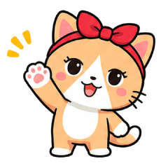 Red Bow Cat Expressions