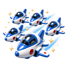 Acrobatic airplane puffy sticker