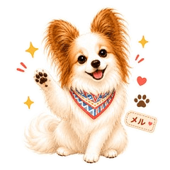 Mel-chan the Papillon: Daily Stickers re