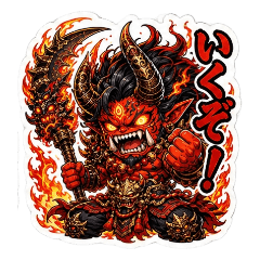Rakshasa Oni - Flame Warrior Sticker