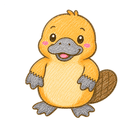 Hand-Drawn Platypus Stickers