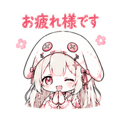 Shirousa Girl - Work & Polite Stickers