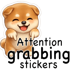 Attention-grabbing Shiba inu stickers!