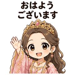 Princess Character Greeting Sticker