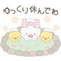 Ribbon Duck Daily Greeting Sticker