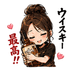 Whisky Lover Girl Stickers