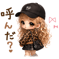 可愛★辣妹(棒球帽/豹紋)