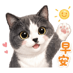 花便魯 灰白貓1
