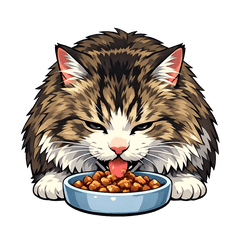 Siberian cat with various emotions