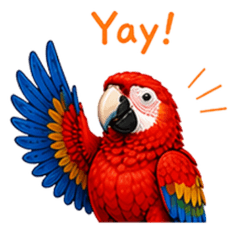 Colorful Macaw Daily Stickers  2