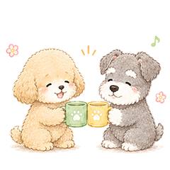 Fluffy Inu Daily Stickers
