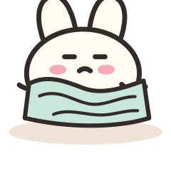 Tired Bunny Stickers