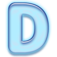 Stamp with only the alphabet D