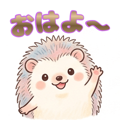 Cute hedgehog LINE stickers.