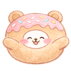 Cute Donut Bear Stickers