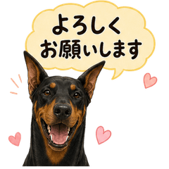 Doberman Daily Greeting Stickers
