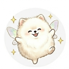 Cute and fluffy Pomeranian stickers