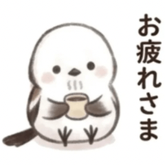 每天溫柔陪伴你的療癒系雪白小鳥貼圖