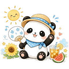 Caring Summer Panda
