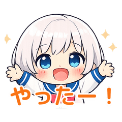 Chibi Sailor Girl Stickers for Your Fave