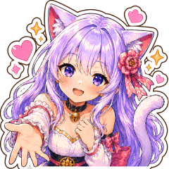 Nekomimi Miru Daily Stickers 2