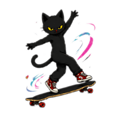 Rodeo Nyan Dancing Long skateboard