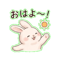 chubby little rabbit Daily Chat Sticker