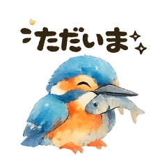 可愛翠鳥貼圖