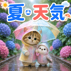 とびだす★夏と天気★猫★にゃんこ