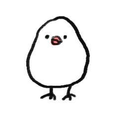 white java sparrow cozy sticker