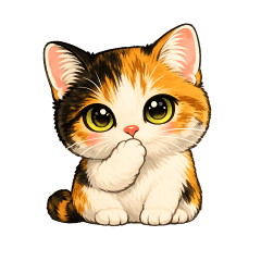 Cute & Kawaii Calico Cat Stickers