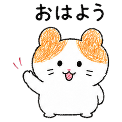 Crayon Hamster Stickers