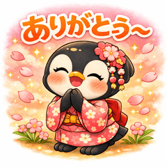 Lovely Penguin in Kimono
