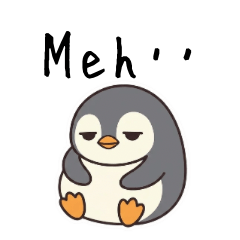 Chill Penguin English Stickers