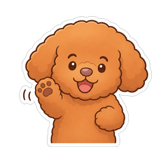 Healing Toy Poodle Stamp