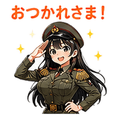 Sassy Military Girl's Honest Talk Sticke