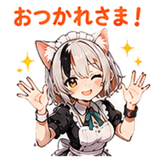 Cute Cat maid chan's Spicy Talk Stickers