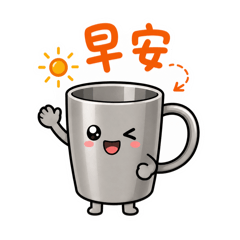山姆愛貼圖～日常生活問候語篇～可愛的杯子