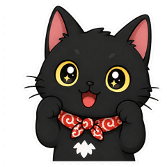 Daily Life Stickers - Couple & Black Cat