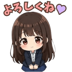 Cheerful girl sticker (vol.13) 0715