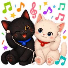 Music-Loving Cat Siblings