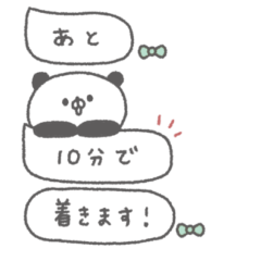 cute ribbon panda sticker #14