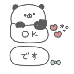cute ribbon panda sticker #15