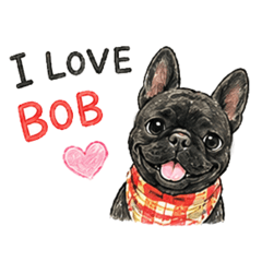 Cute French Bulldog Bob Stickers