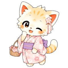 7月に使える♡ゆるにゃん猫スタンプvol1