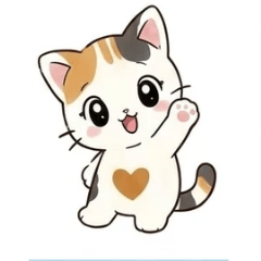 Melmo's  Polite  Calico Cat Stickers